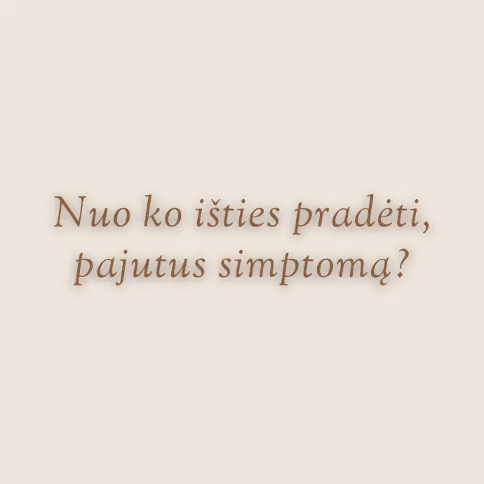 PAŽINDINIMOSI su simptomu PRAKTIKA